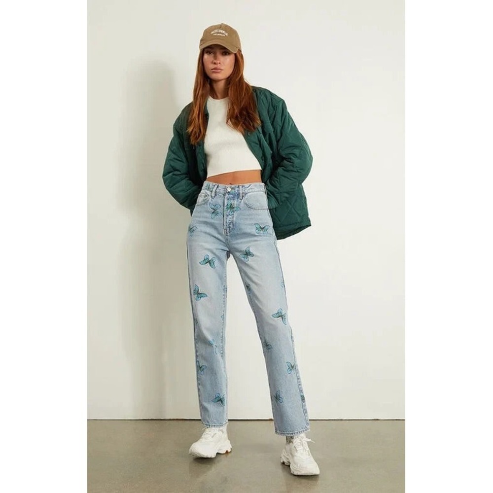 PacSun Eco Butterfly Dad Jeans Denim Size 26